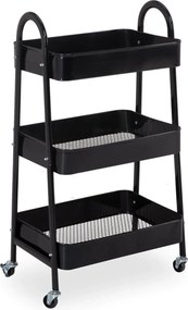 Τρόλεϊ αποθήκευσης κουζίνας Storage Solutions - 44x31.5x79.5cm - Μαύρο