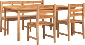 vidaXL Σετ Τραπεζαρίας Κήπου 4 Τεμαχίων από Μασίφ Ξύλο Teak