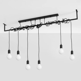Φωτιστικό Οροφής Πολύφωτο Sollux Salamanca Black SL.0896