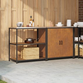 vidaXL Σετ Αποθήκευσης Κουζίνας 2 pcs Σκ rusty 150 x 50 x 92 εκ.
