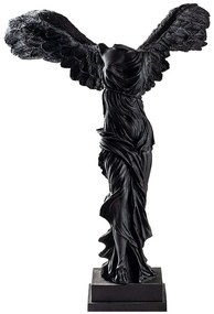 Διακοσμητικό Αγαλματίδιο Nike 891TNL3661 28x18x40cm Black Aberto Design Πολυέστερ