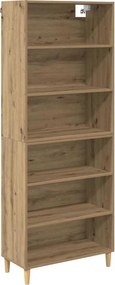 vidaXL Highboard Artisan Oak 69,5 x 32,5 x 180 εκ Επεξεργασμένο ξύλο
