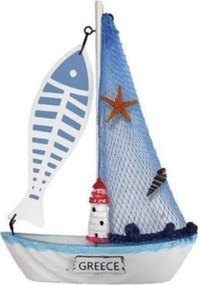 Διακοσμητικό Souvenir Καραβάκι - LL003 - Σετ 4 τεμάχια - 921010