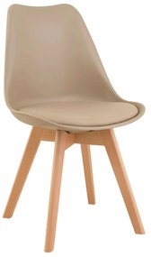 Καρέκλα Demy Μόκα 49 x 54 x 83, Χρώμα: Μόκα, Υλικό: Ξύλο, Πολυπροπυλένιο (PP)