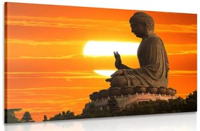 Εικόνα του αγάλματος του Βούδα στο ηλιοβασίλεμα