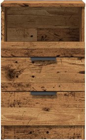 vidaXL Bedside Cabinet 2 τμχ. Παλαιωμένο ξύλο Small Engineered wood