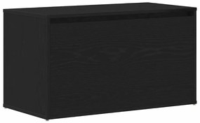 vidaXL παγκάκι με συρτάρι Μαύρο 80 x 40 x 45 εκ. Επεξεργασμένο ξύλο