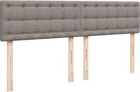 vidaXL Κρεβάτι Boxspring με Στρώμα Taupe 180x200 εκ. Υφασμάτινο
