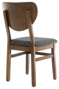 ARTEKKO Καρέκλα KAPITONE καρυδί ξύλο ύφασμα NICA 040 (47x45x90)cm