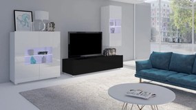 Έπιπλο τηλεόρασης Calabrini-Μαύρο-Μήκος: 150 εκ.