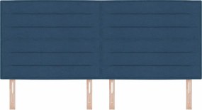 vidaXL LED κεφαλάρι με φώτα λωρίδας LED Μπλε 200 cm Πολυεστέρας