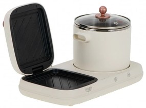 Σταθμός πρωινού 2 σε 1 Adler AD 6421, 1320W, 1L, αντικολλητική σχάρα, χρονοδιακόπτης, κρέμα γάλακτος