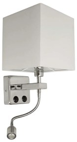 Φωτιστικό Τοίχου-Απλίκα White 17x17cm VK/04032/MC/W VKLed Aluminium, Cotton