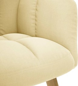 vidaXL Πολυθρόνα Relax Κρεμ Υφασμάτινη