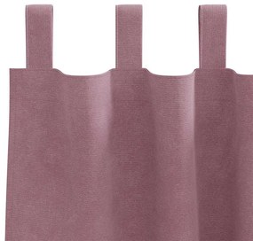 vidaXL Κουρτίνες με κουρτίνες 2 pcs Σκούρο ροζ 140 x 245 cm Βελούδο