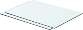 vidaXL Ράφια Πάνελ 2 τεμ. Διάφανα 50 x 30 εκ. Γυάλινα