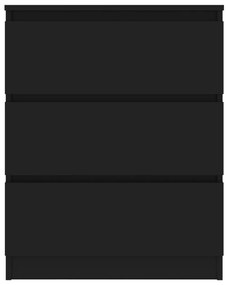 vidaXL Συρταριέρα Μαύρη 60x35x76 εκ. από Επεξεργασμένο Ξύλο