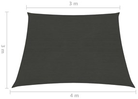 311104  SUNSHADE SAIL 160 G/M² ANTHRACITE 3/4X3 M HDPE 311104