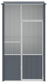 vidaXL Κλουβί Πουλιών Ανθρακί 115x78x200 εκ. από Γαλβανισμένο Χάλυβα
