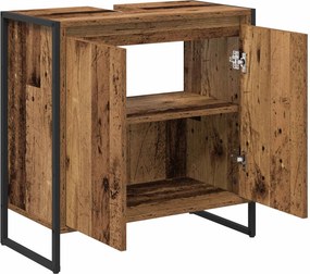 vidaXL Ντουλάπι Μπάνιου Παλιό Ξύλο 60 x 30 x 60 cm Επεξεργασμένο Ξύλο