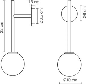 Απλίκα Τοίχου Royal Wall Single Arm G9 Μπρονζέ με Αλάβαστρο
