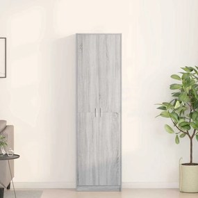 vidaXL Ντουλάπα Γκρι Σονόμα 55x25x189 εκ. από Μοριοσανίδα