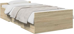 vidaXL Σκελετός κρεβατιού με αποθήκευση Sonoma Δρυς 80 x 200 cm