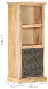 vidaXL Ντουλάπι με Πόρτα 45x32x110 εκ. Μασίφ Ξύλο Μάνγκο
