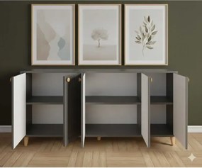 Stewehome Μποέμ κονσόλα με καπάκι από mdf 180x40x87 cm