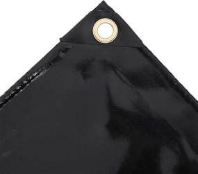 vidaXL Μουσαμάς Μαύρος 650 γρ./μ.² 4 x 8 μ.