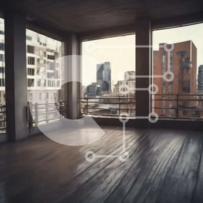 Intra Συλλεκτικό Ξύλινο Παζλ Plywood  4mm - Μοντέρνο εσωτερικό δωμάτιο με θέα στην πόλη Σε Ξύλινο Κουτί - Διαστάσεις Puzzle: 10x10 cm – 25 κομμάτια