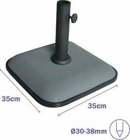 Βάση ομπρέλας Marbueno Γκρι 35 x 5 x 35 cm Τετράγωνο