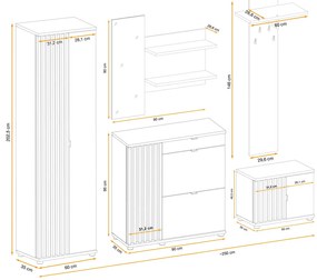 Swap XIX Σύνθεση Καφέ δρυς 280x180x40