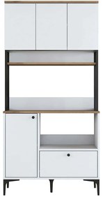 Ντουλάπι Κουζίνας 893RAN4960 90x40x184,2cm White-Oak Μοριοσανίδα, Μελαμίνη