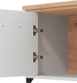 Έπιπλο Εισόδου Valencia KOM Λευκό - Artisan Oak - Λευκό Μάτ 103,5x41x47,5 εκ.