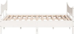 vidaXL Σκελετός Κρεβ. Χωρίς Στρώμα Λευκό 180x200 εκ Μασίφ Πεύκο