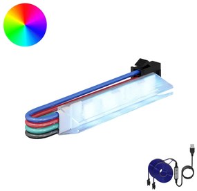 vidaXL Λωρίδα LED 2 pcs Μαύρο και Πολύχρωμο 1745 χιλιοστά