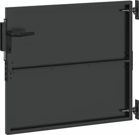 vidaXL Πύλη Κήπου Μαύρο 85 x 100 cm Ατσάλι με Επικάλυψη Πούδρας