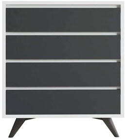 Συρταριέρα Suvera 811MDD3436 70x40x86cm White-Anthracite