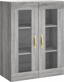 vidaXL Ντουλάπι Γκρι Sonoma 69,5 x 34 x 180 εκ. Επεξεργασμένο Ξύλο