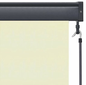 vidaXL Εξωτερικό ρολό Ριγέ Ρυθμιζόμενος Κρεμ 180 x 250 cm ύφασμα