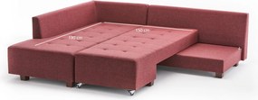 Corner Sofa-Bed Manama Corner Sofa Bed Left - Claret Red Claret Red