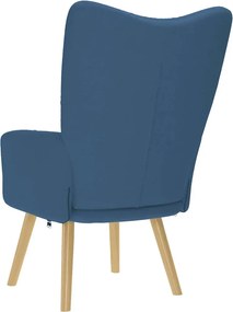 vidaXL Πολυθρόνα Relax Μπλε Υφασμάτινη