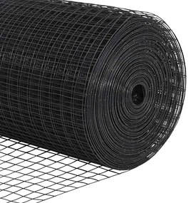 vidaXL Συγκολλητός φράχτης από σύρμα Γκρι