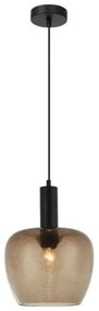 Κρεμαστό Φωτιστικό Οροφής LED 1xE27 Γυαλί Φ25cm Oliver Viokef-4322801-Καφέ 4322801