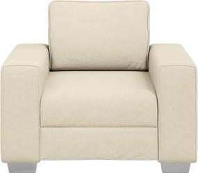 vidaXL Καθίσμα Σαλονιού Μπεζ 100 cm Ύφασμα μείγματος λινών