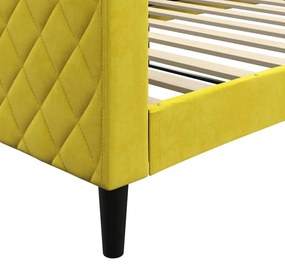 vidaXL Καναπές Κρεβάτι Κίτρινος 100 x 200 εκ. Βελούδινος