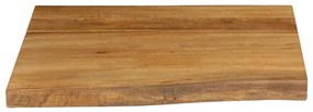 vidaXL Επιφάνεια Τραπεζιού 80x80x2,5 εκ. Live Edge Μασίφ Ξύλο Μάνγκο