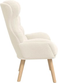 vidaXL Πολυθρόνα Κρεμ 69 x 74 x 93 εκ. Υφάσματος Sherpa