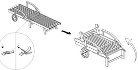vidaXL Ξαπλώστρα από Μασίφ Ξύλο Ακακίας